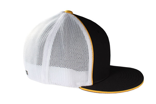 Off Shore Tackle Richardson R-Active 165 Black, White, Gold Flat Bill Hat  With Flex Fit - 165HT , Off Shore Tackle