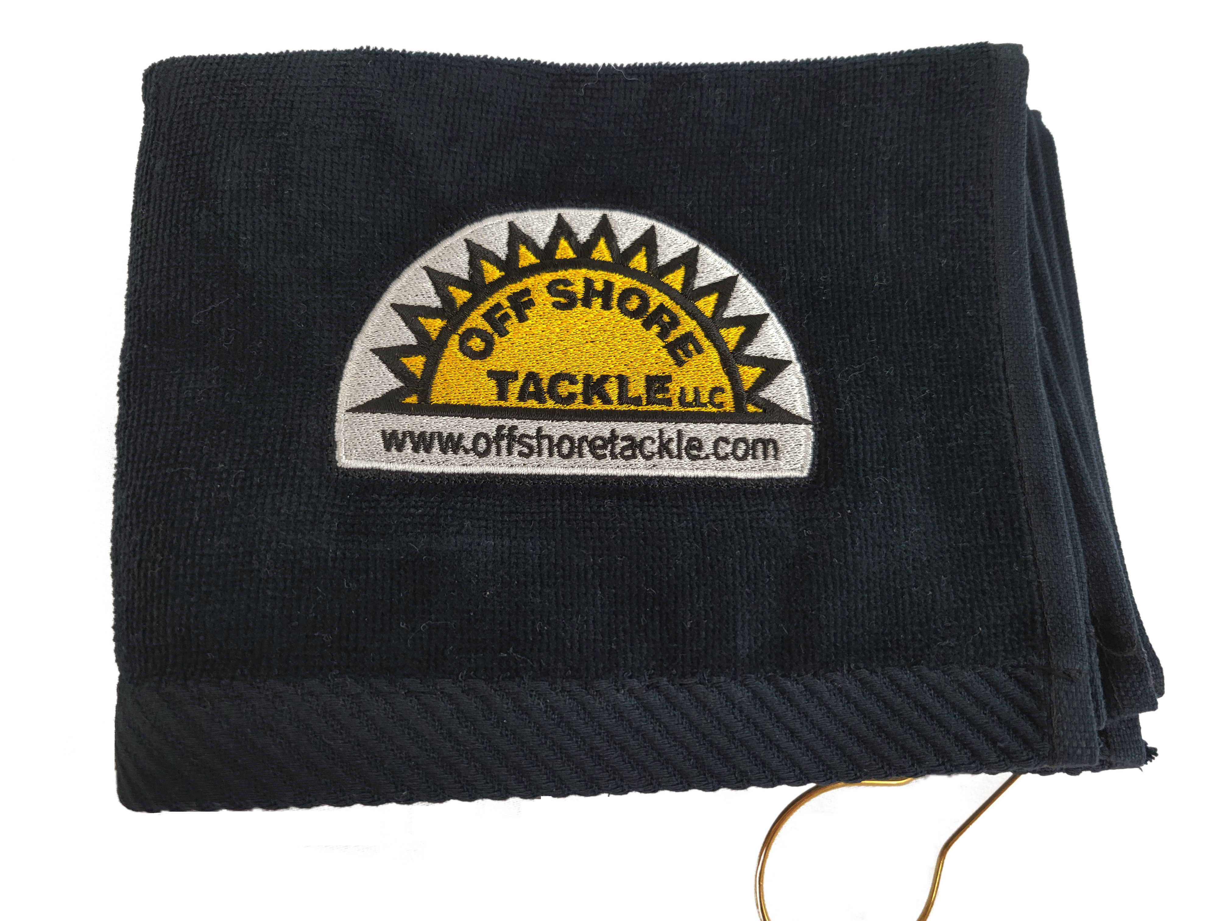 Fishing Towel with Clip - Black - Ramsey Outdoor