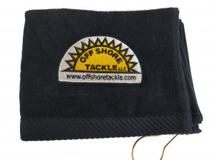 Off Shore Tackle Yellow or Black Fishing Towel With Quick Clip